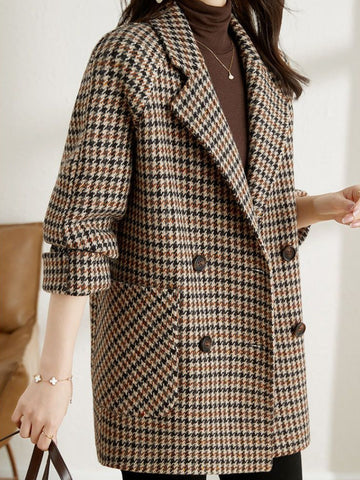 Checked Oversized Blazer Coat