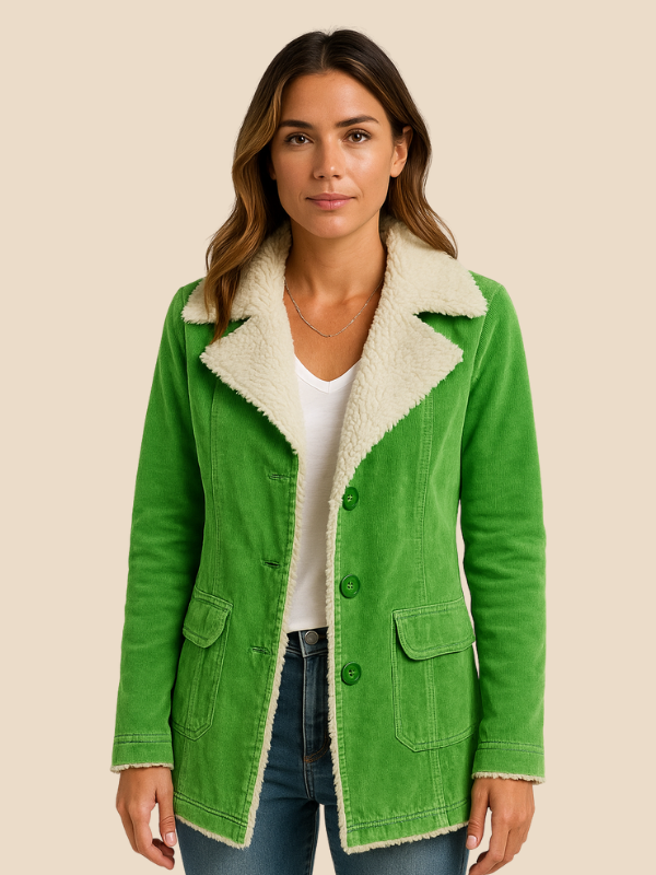 Women’s Corduroy Sherpa Lined Jacket – Cozy Winter Casual Coat