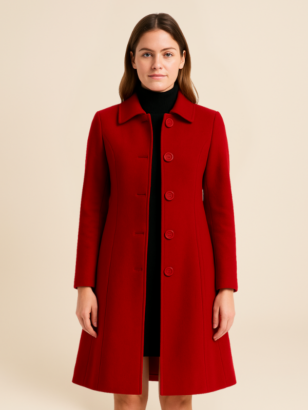 Single-Breasted Wool Coat