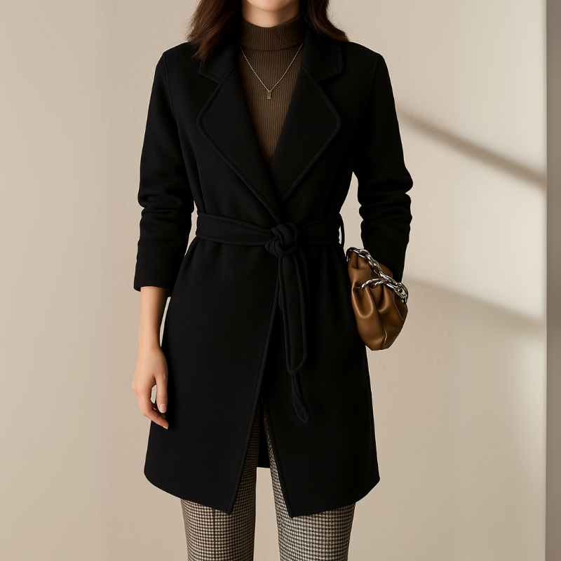 Classic Lapel Wool Blend Coat