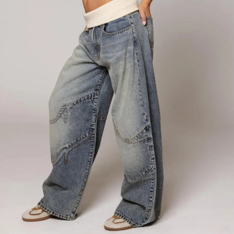 Vintage Baggy Wide-Leg Jeans for Women