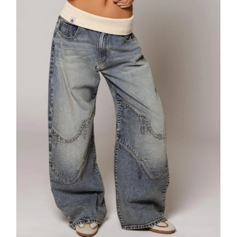 Vintage Baggy Wide-Leg Jeans for Women