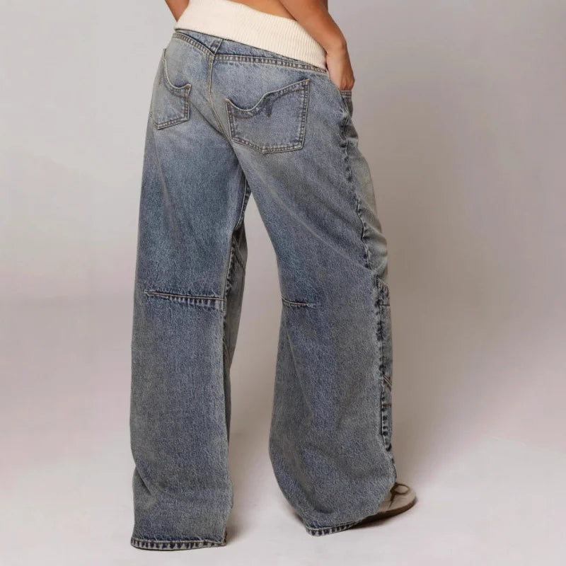 Vintage Baggy Wide-Leg Jeans for Women