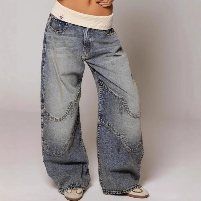 Vintage Baggy Wide-Leg Jeans for Women