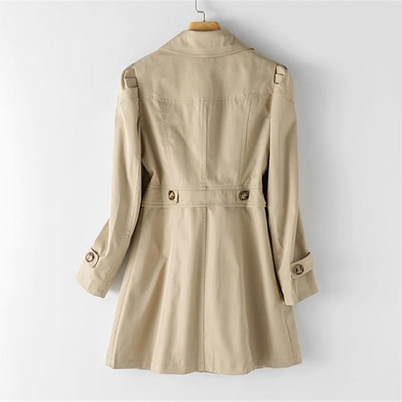 Hooded Short Trench Coat with Belted Cuffs