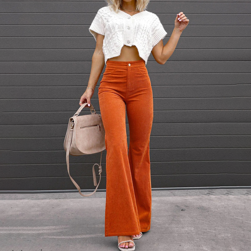 High-Waist Flared Pants for Women