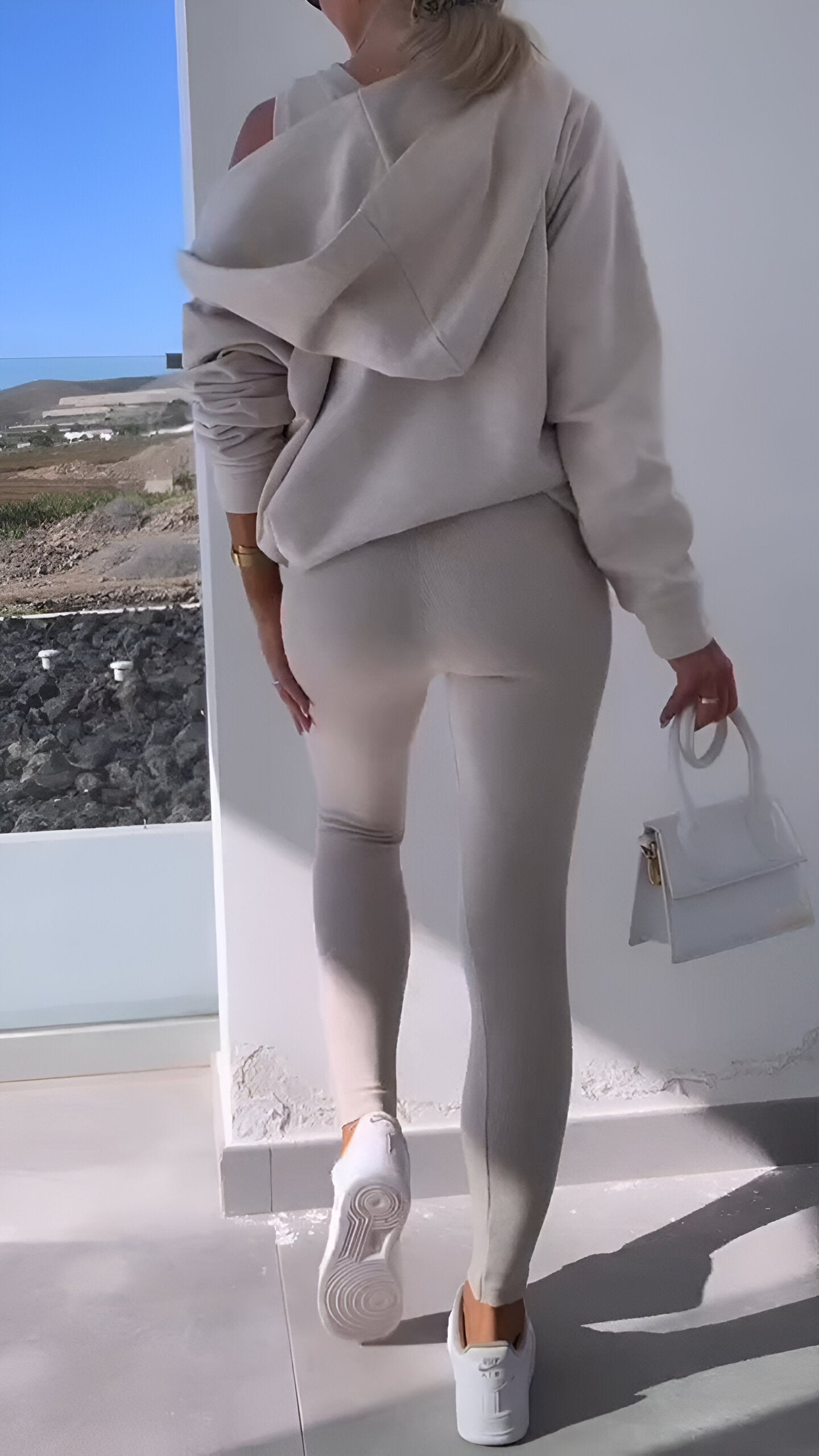 Stylish Off-Shoulder Two-Piece Loungewear Set for Women