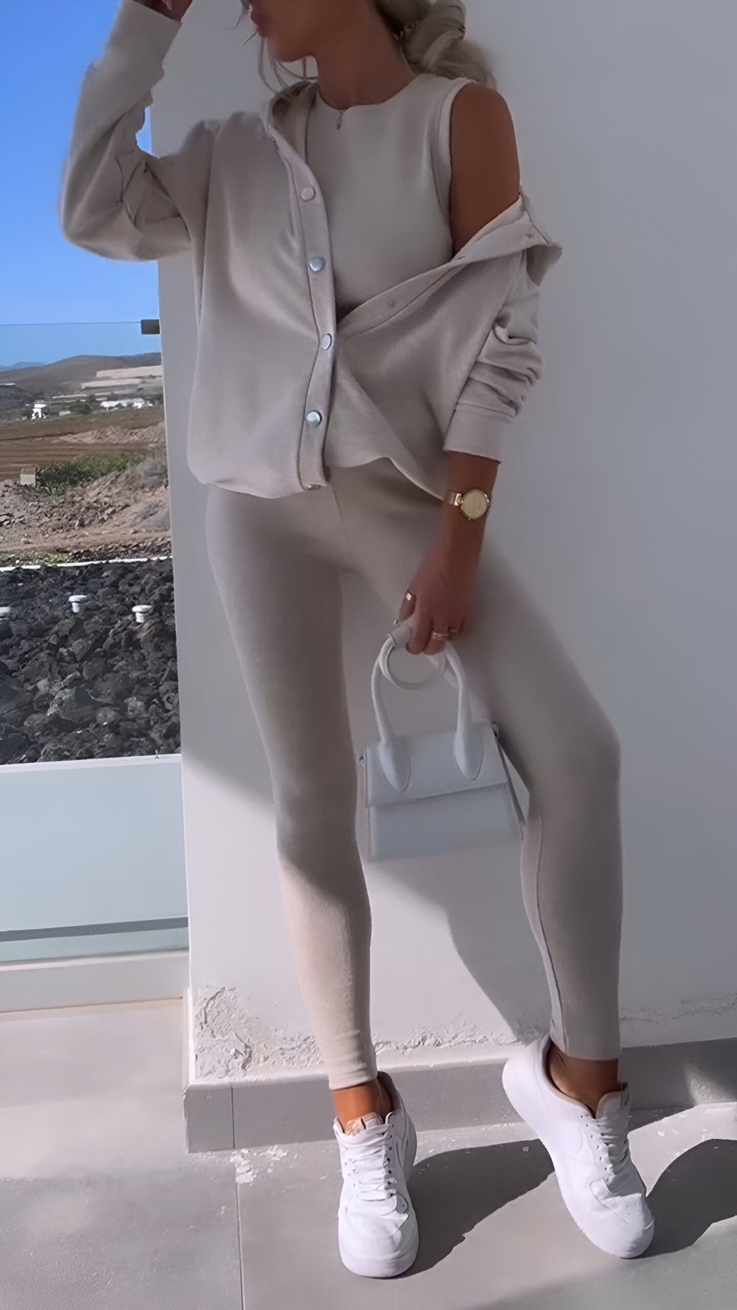 Stylish Off-Shoulder Two-Piece Loungewear Set for Women