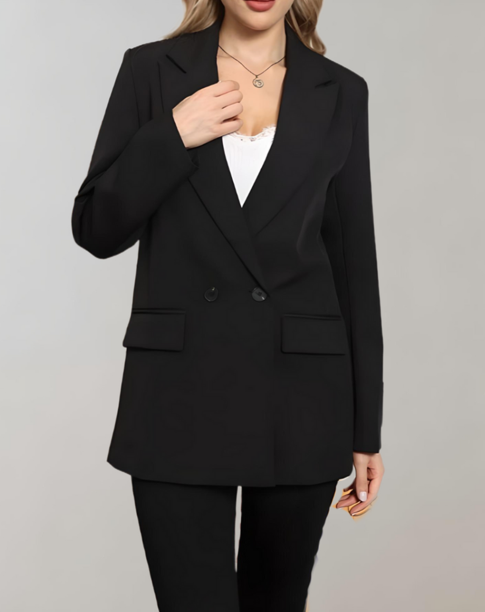Oversized Double-Breasted Blazer for Women