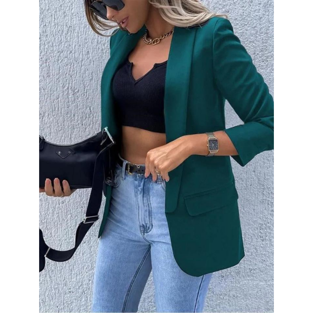 Chic Longline Casual Blazer for Women