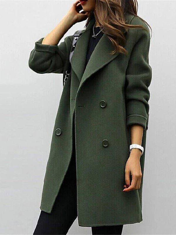 Classic Double-Breasted Trench Coat for Women
