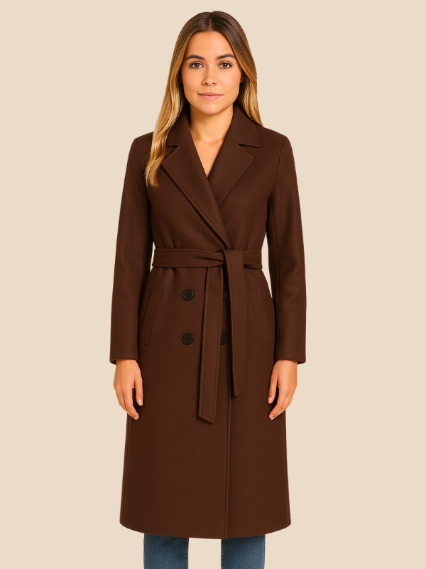 Long Belted Wool Coat