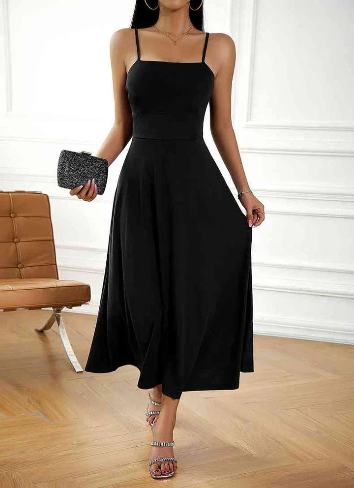 Satin Midi Slip Dress for Women